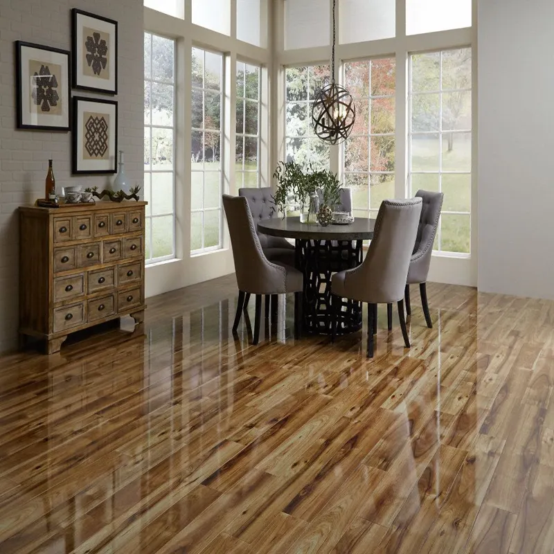 Glossy SPC Flooring with Sleek Shiny Finish