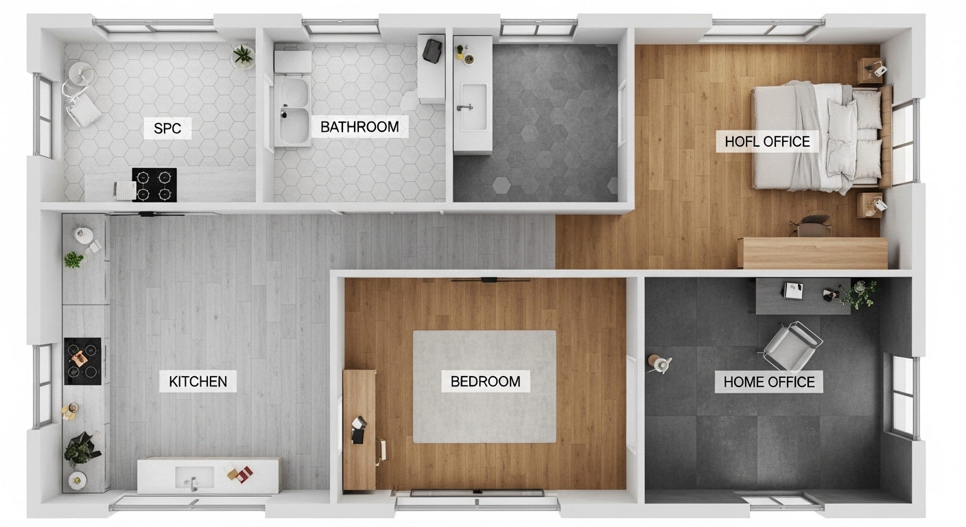 best flooring for each room UAE kitchen bathroom bedroom SPC vinyl guide