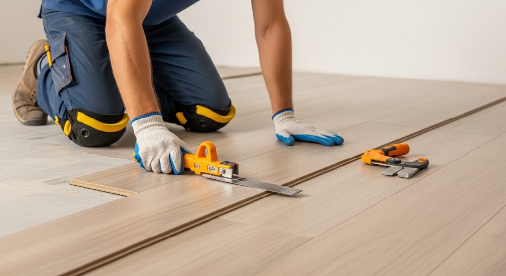 flooring installation safety tools gloves knee pads and equipment