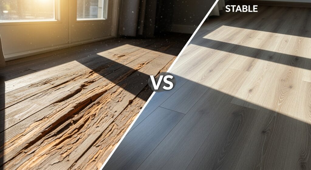 Dubai climate impact on flooring showing heat humidity and temperature changes affecting floor materials