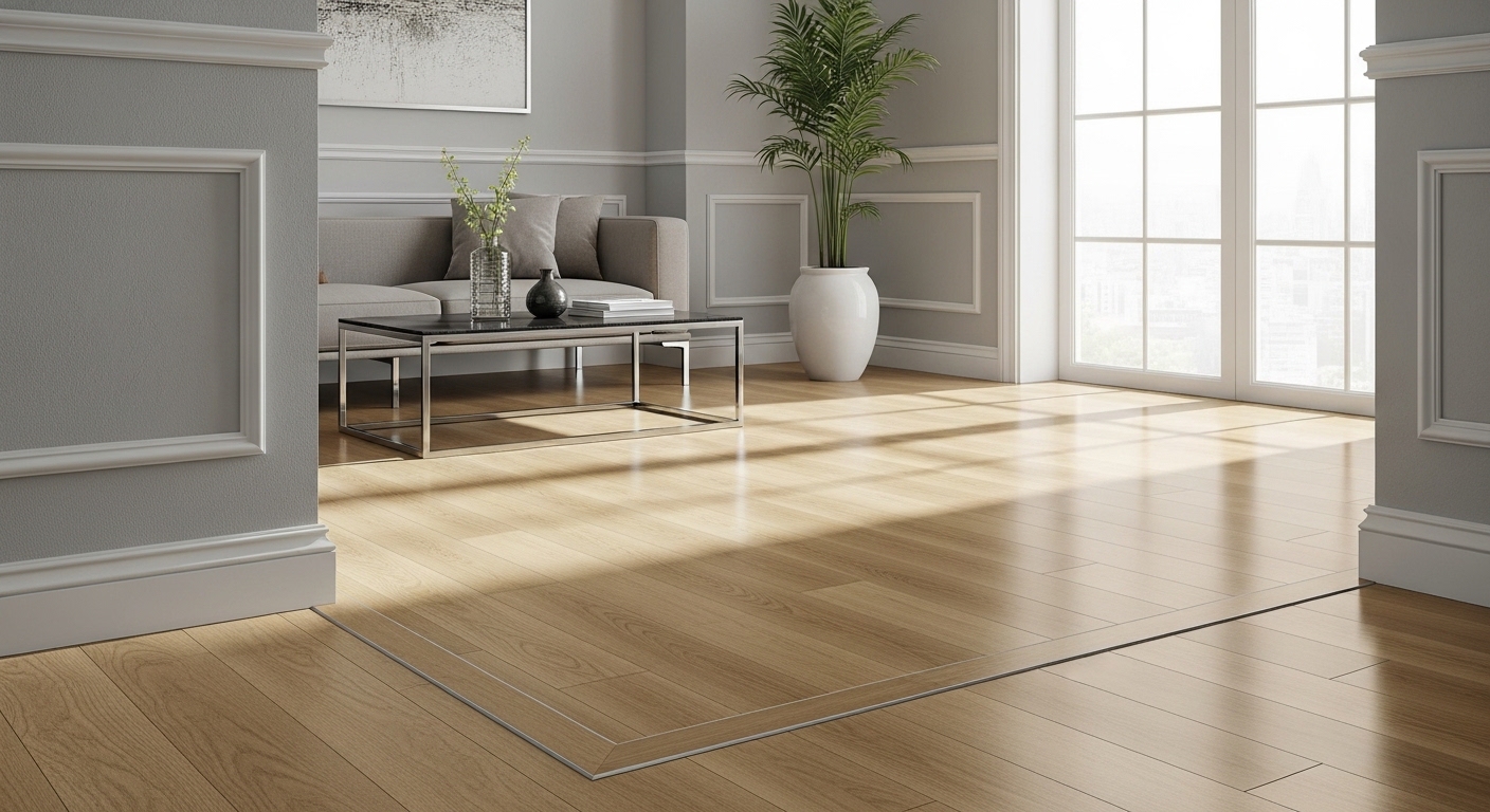 finished spc vinyl flooring in modern room with clean polished look